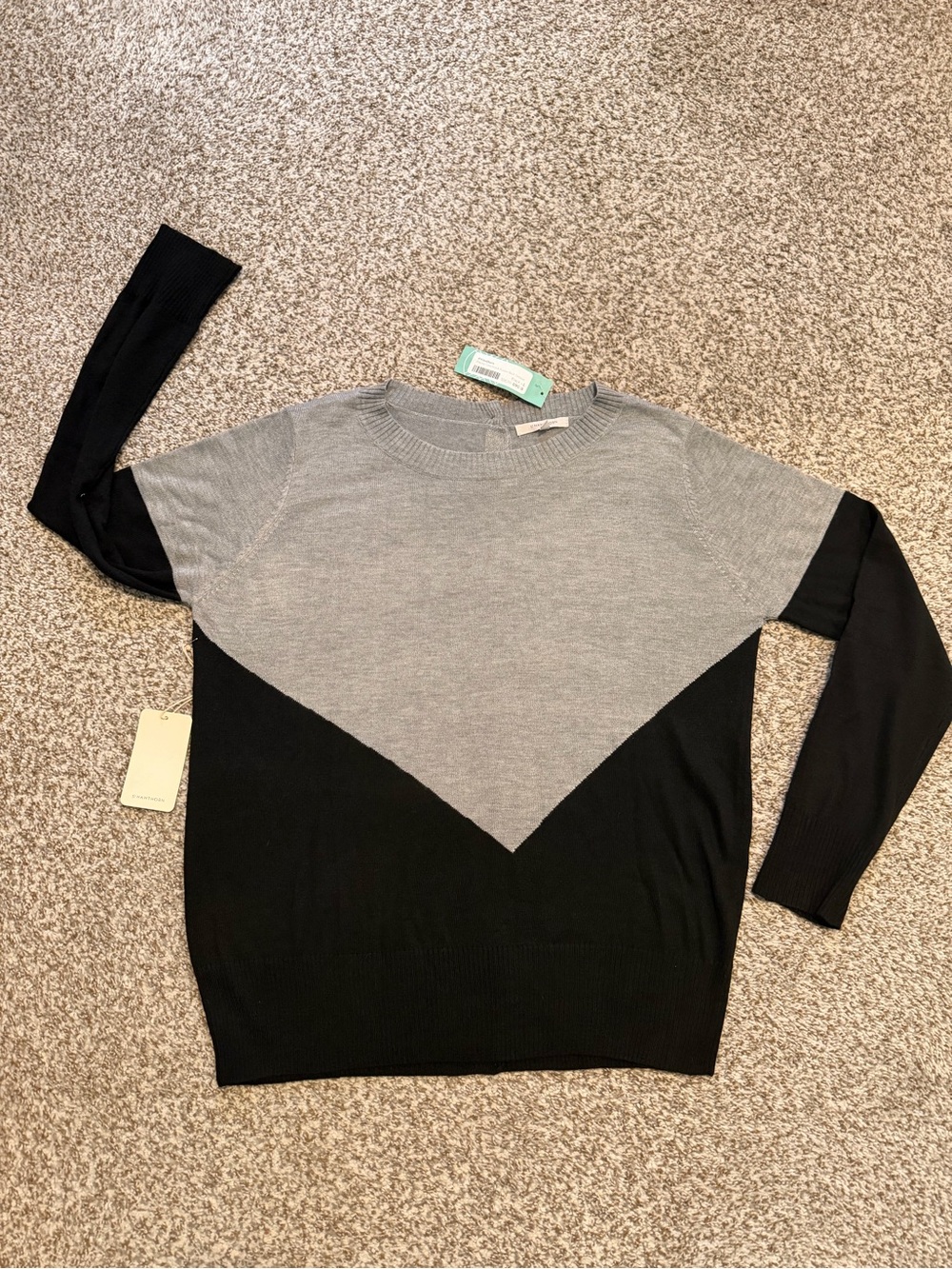 41 Hawthorn Gray Ribbed Knit Sweater NWT Large